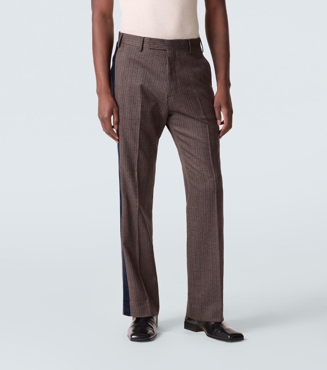 Alto pinstripe wool-blend slim pants | Wales Bonner