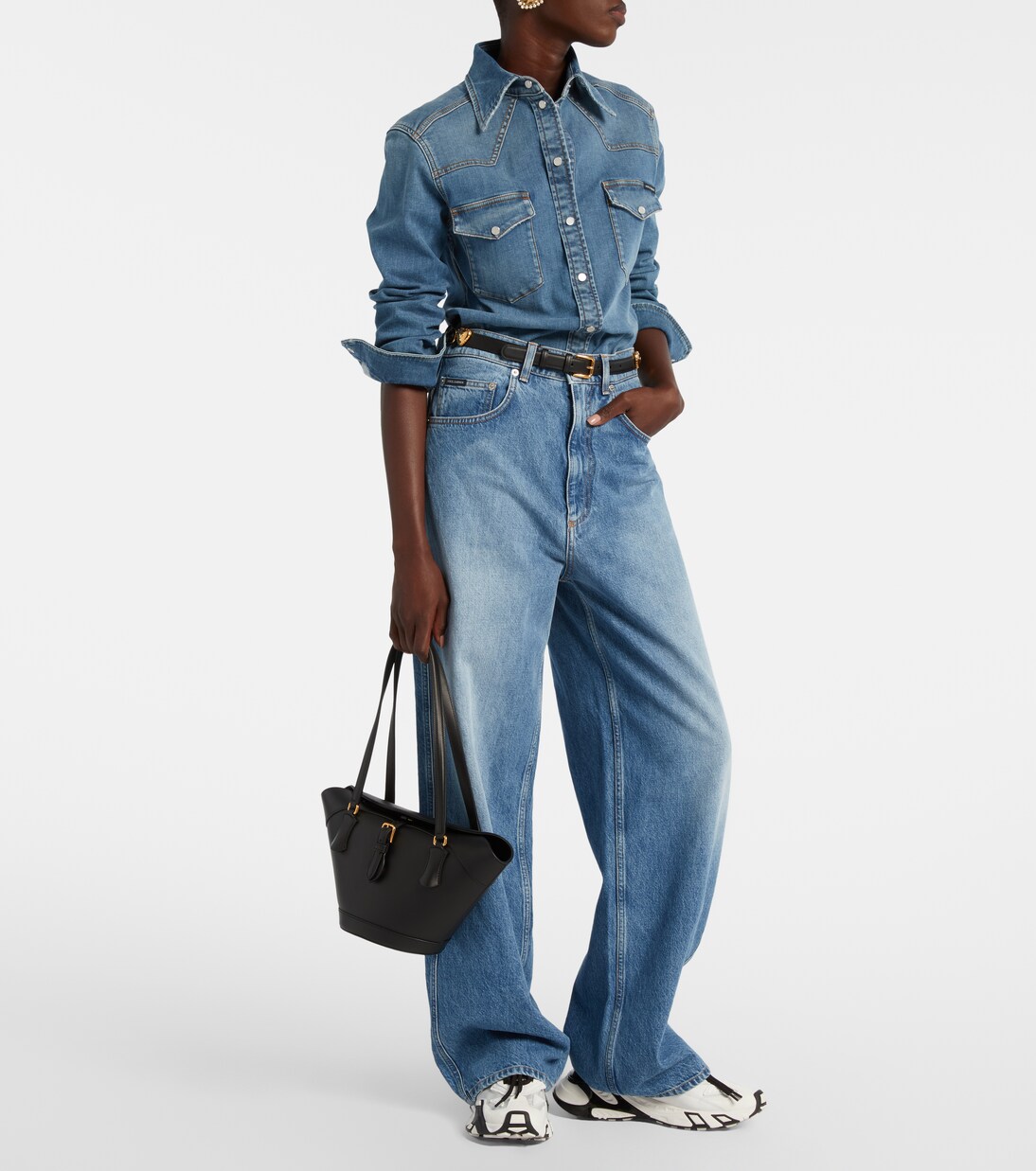 Day Faster DG suede-trimmed sneakers | Dolce&Gabbana