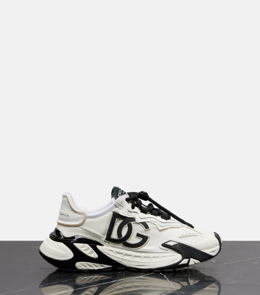 Day Faster DG suede-trimmed sneakers | Dolce&Gabbana