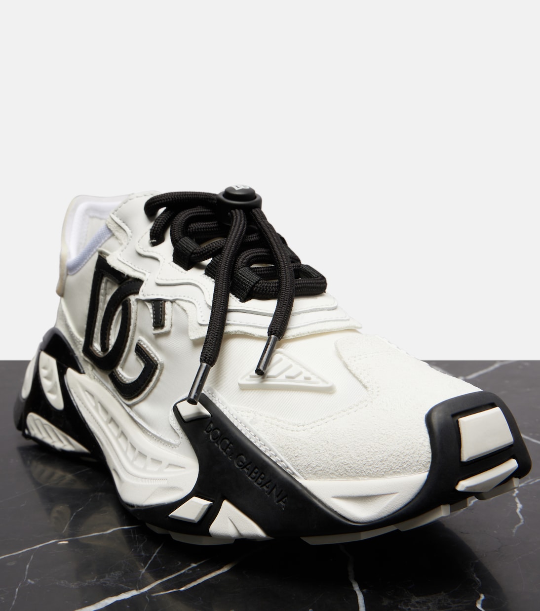 Day Faster DG suede-trimmed sneakers | Dolce&Gabbana