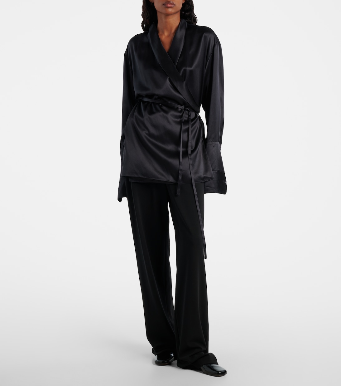 Wickeltop Eivie aus Seidensatin | The Row