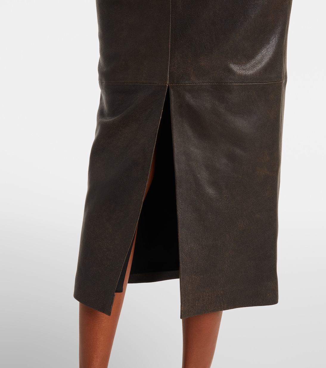 Vestido midi de piel | Alex Perry
