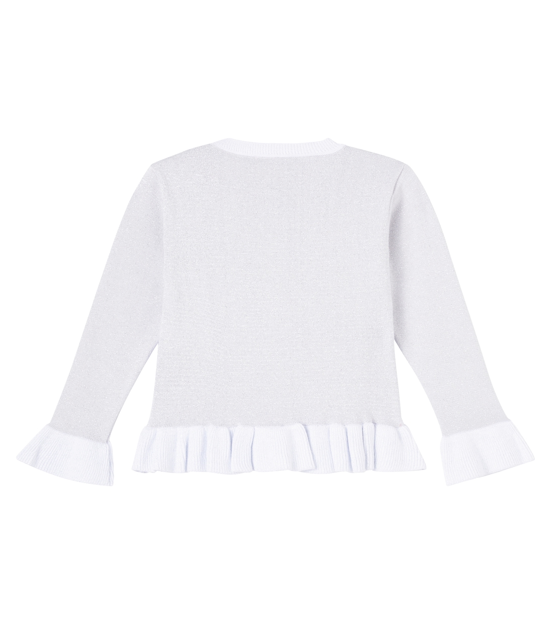 러플 코튼 블렌드 자카드 카디건 | Stella McCartney Kids