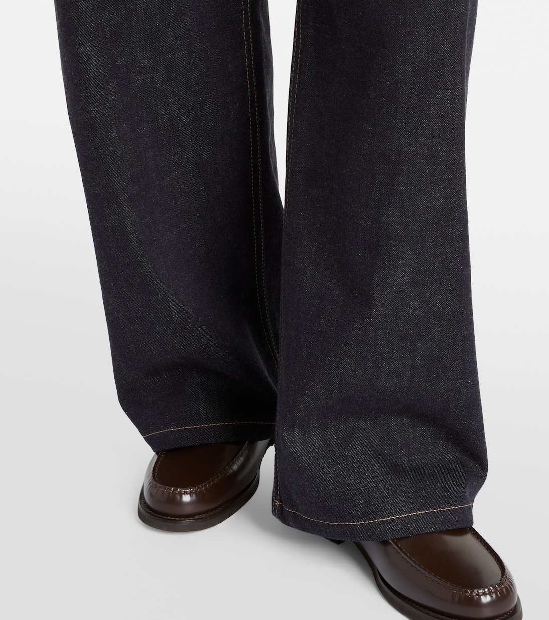 Jeans anchos de tiro medio | Brunello Cucinelli