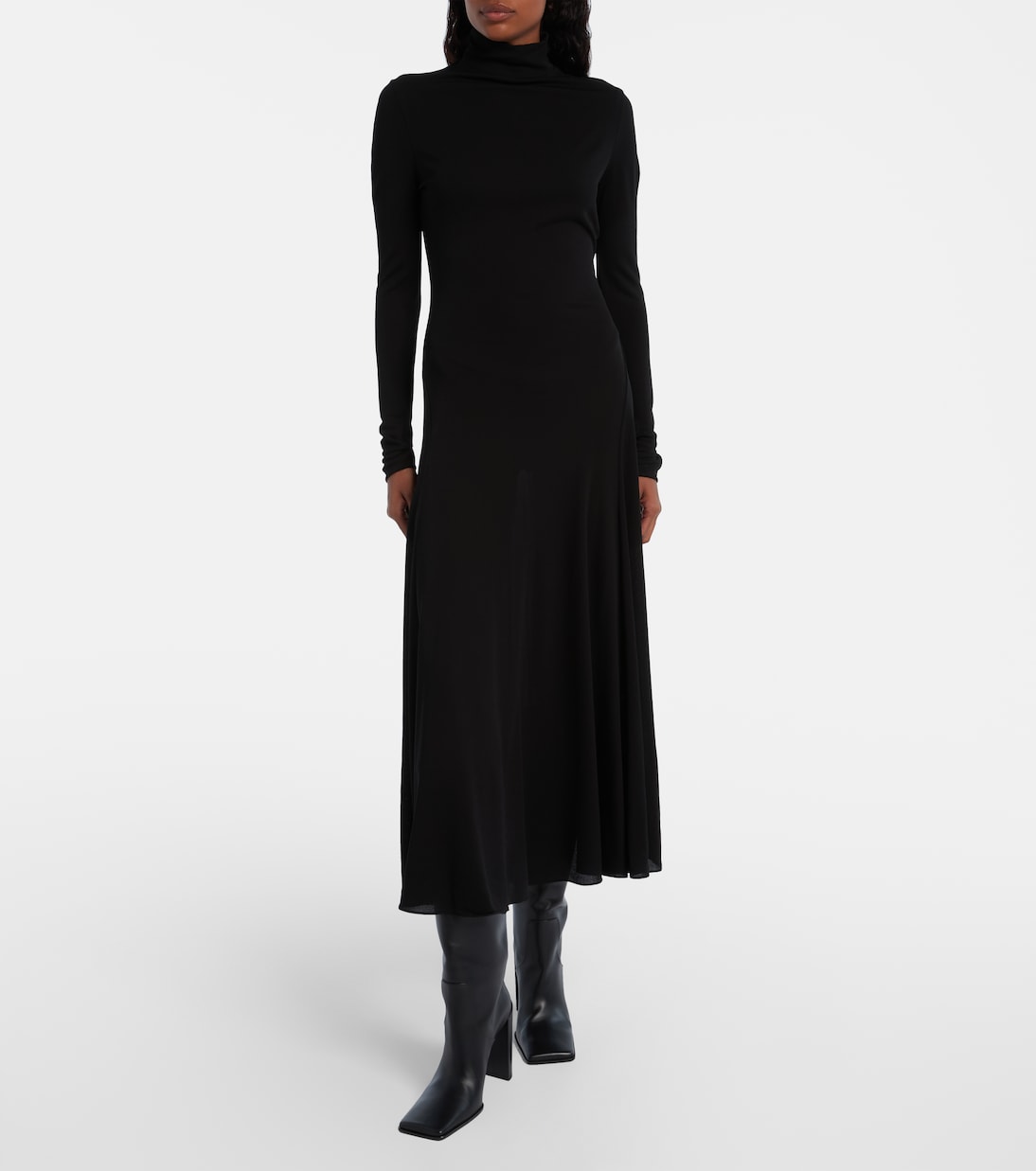 Turtleneck jersey maxi dress | Alaïa