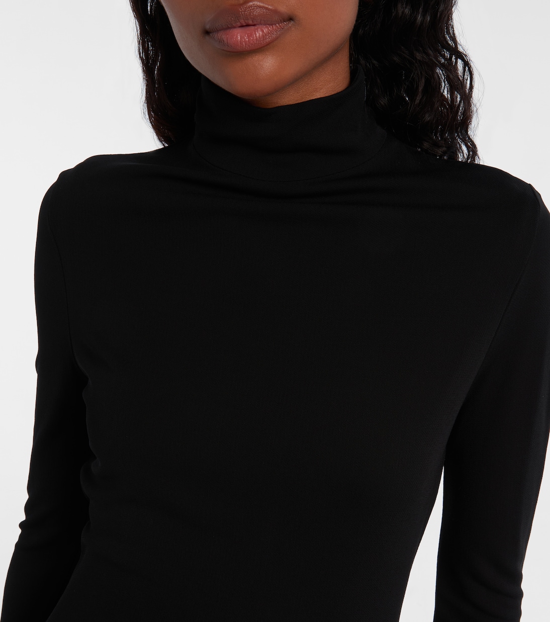 Turtleneck jersey maxi dress | Alaïa