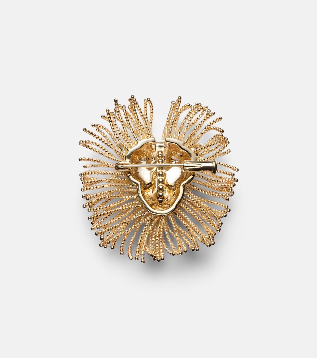 Collier Broche Lion en or 9 ct, diamants, tsavorites et onyx  | Yvonne Léon