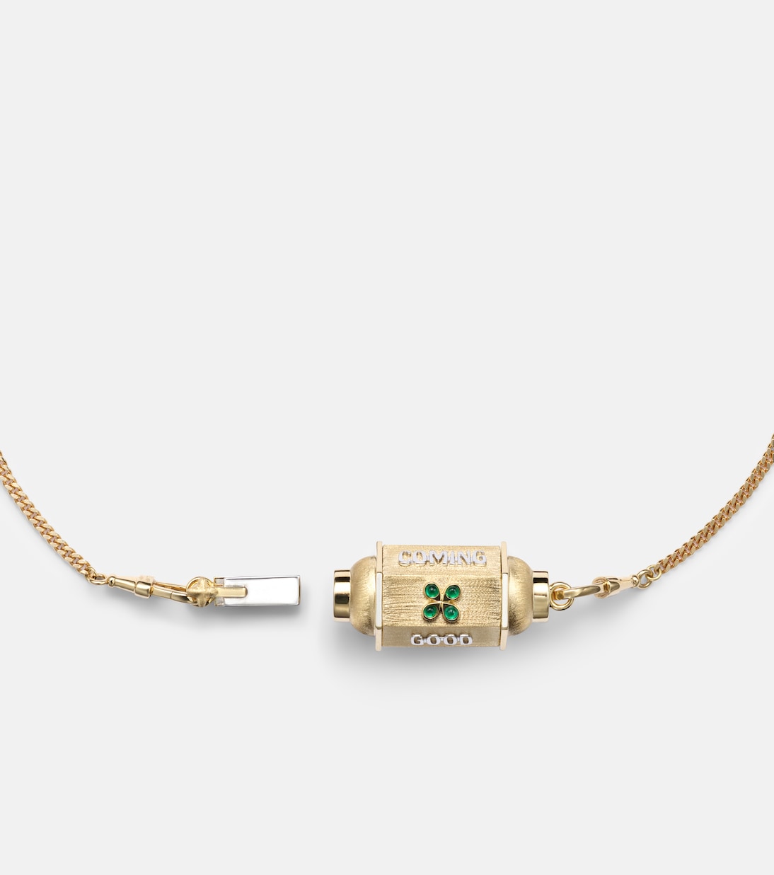 Halskette Good Things aus 18kt Gelbgold mit Smaragden | Marie Lichtenberg