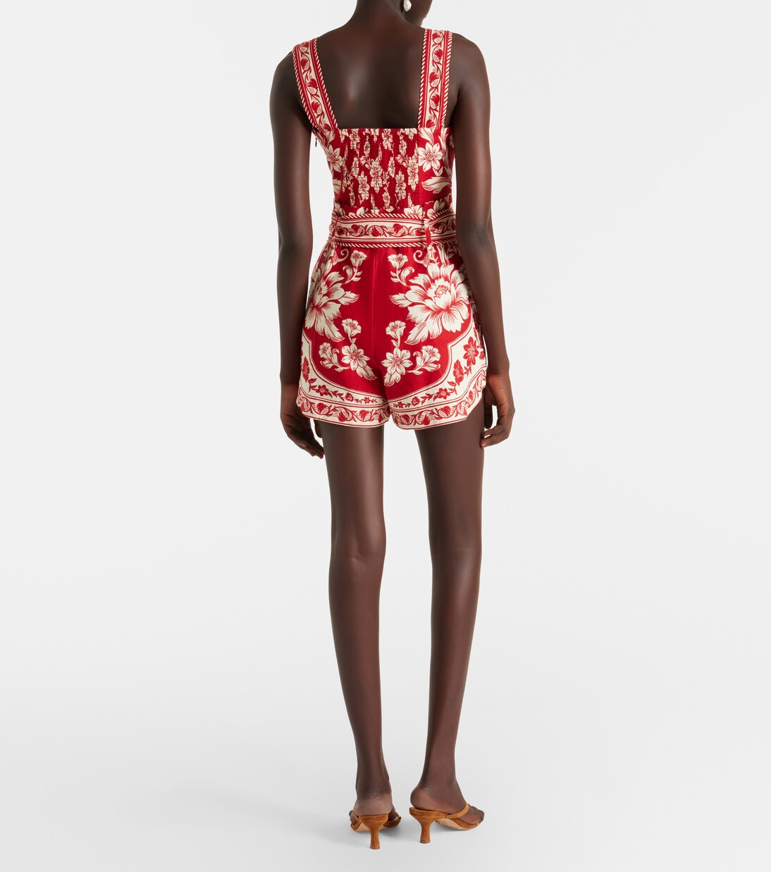 Combi-short Guanacaste Red en lin mélangé | Farm Rio