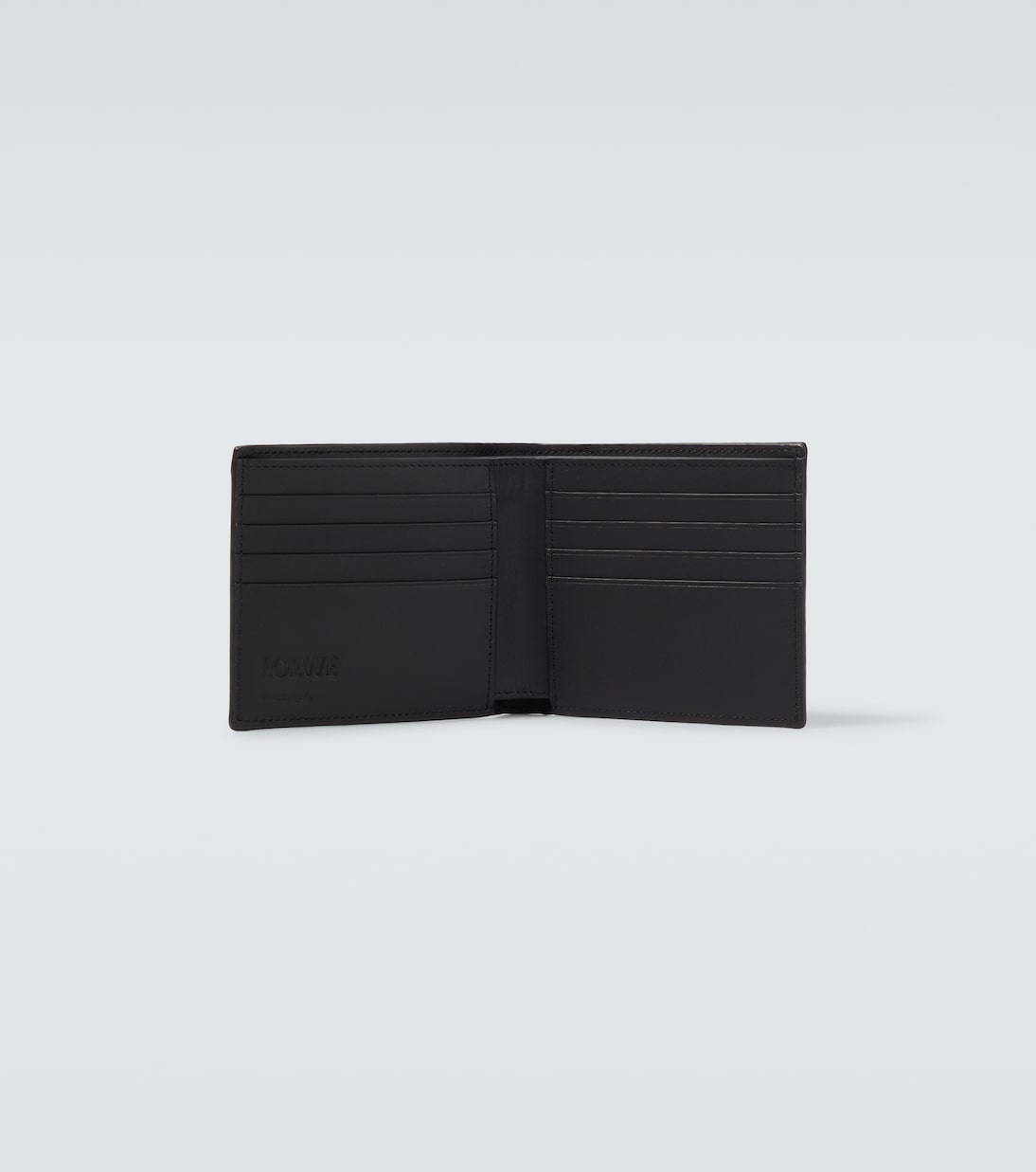 Logo leather bifold wallet | Loewe