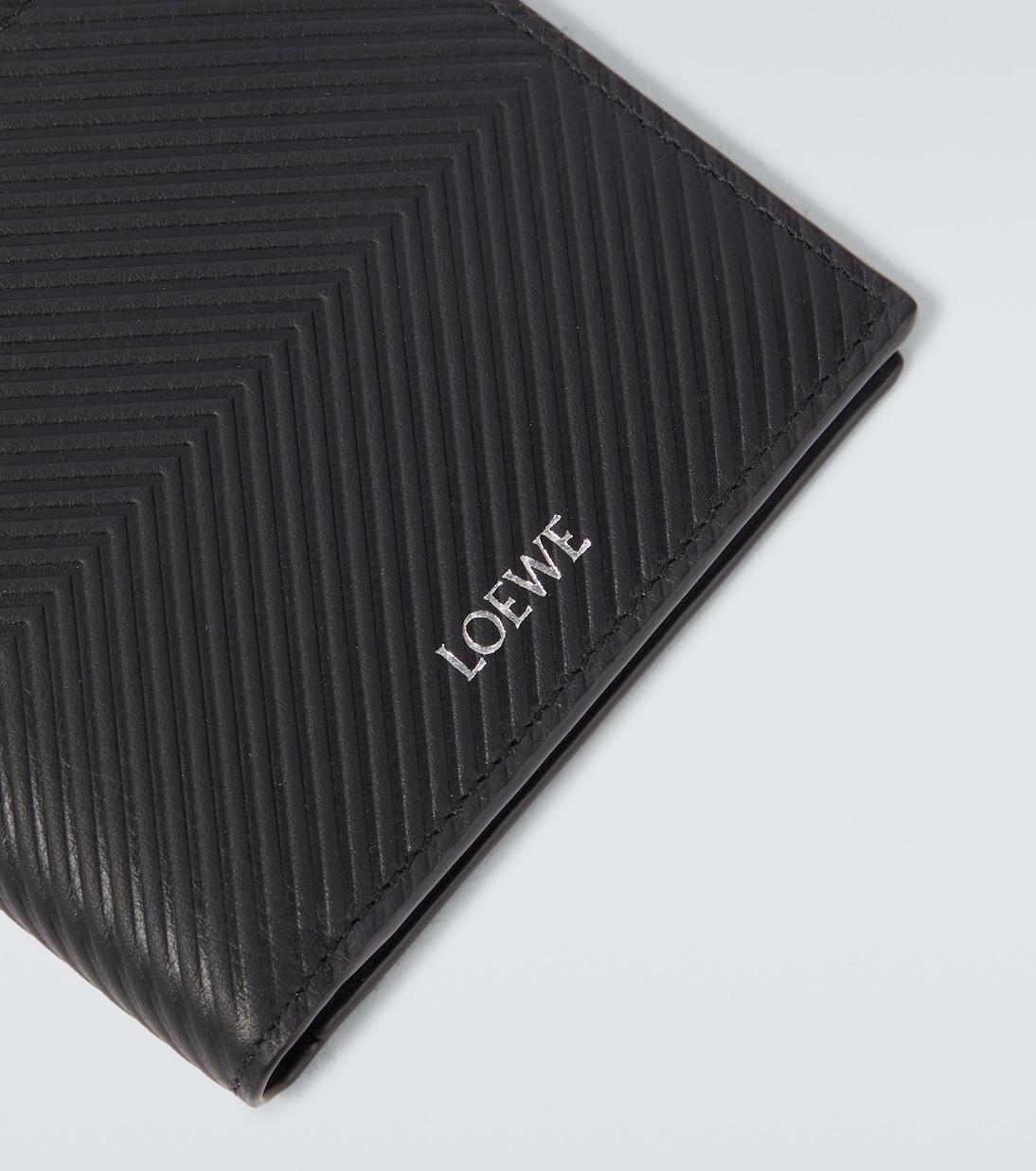 Logo leather bifold wallet | Loewe