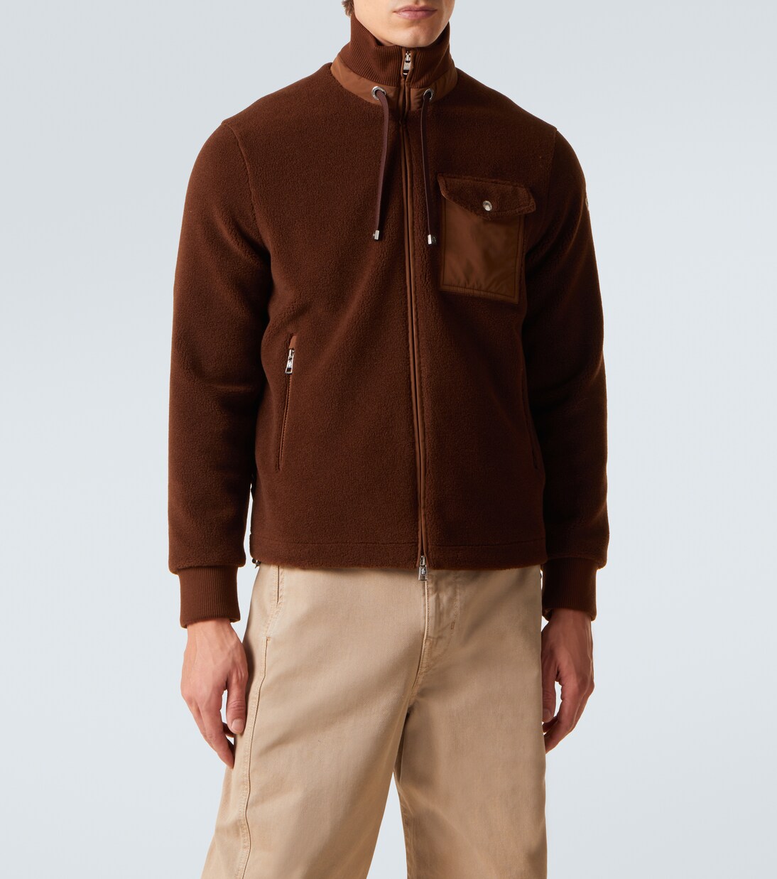 Cárdigan de forro polar con paneles de plumas | Moncler