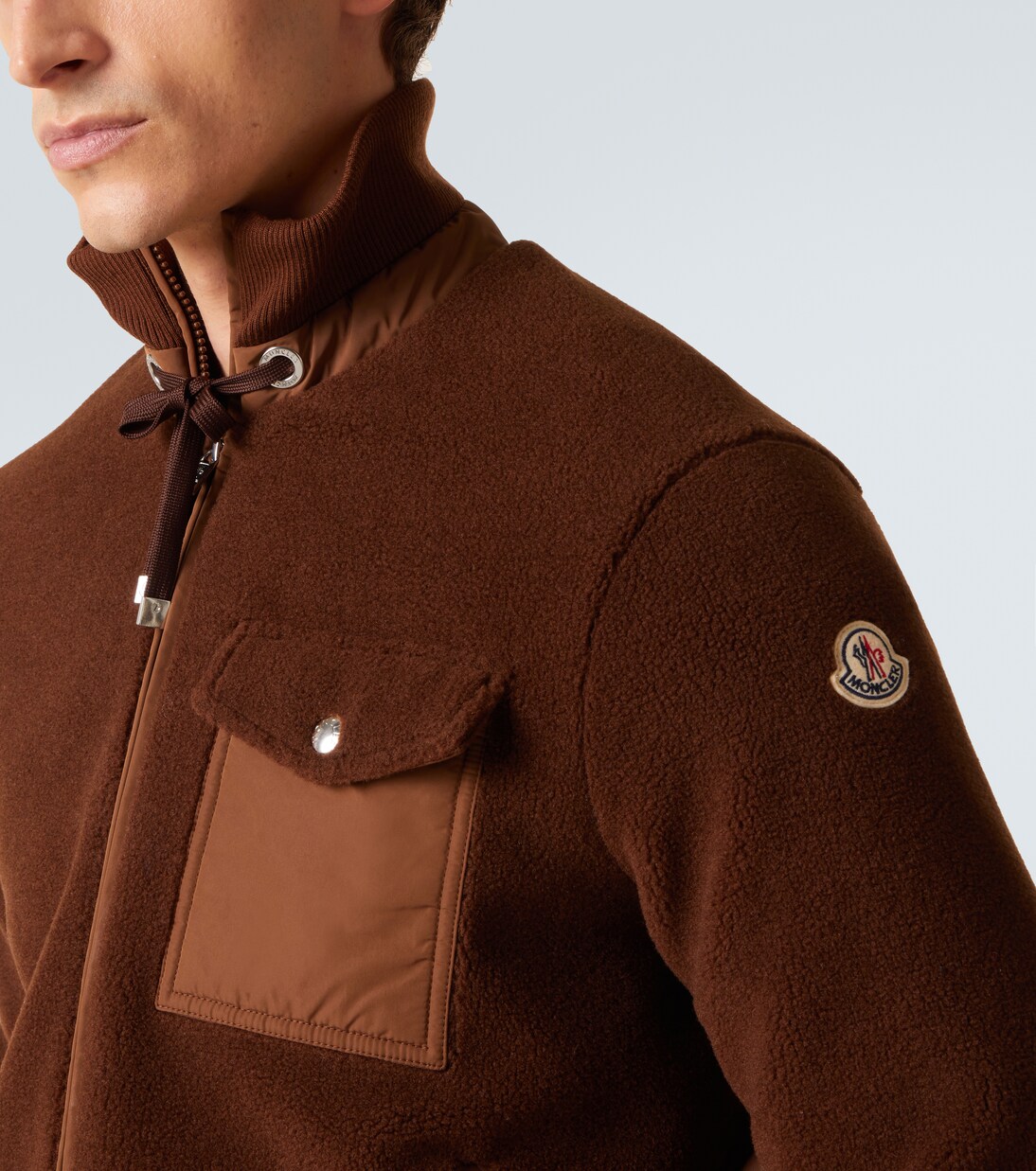 Cárdigan de forro polar con paneles de plumas | Moncler