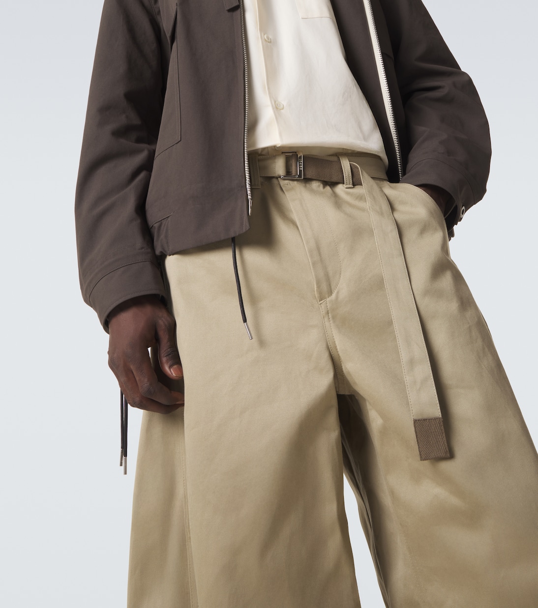 Pantalon ample chino en coton | Sacai