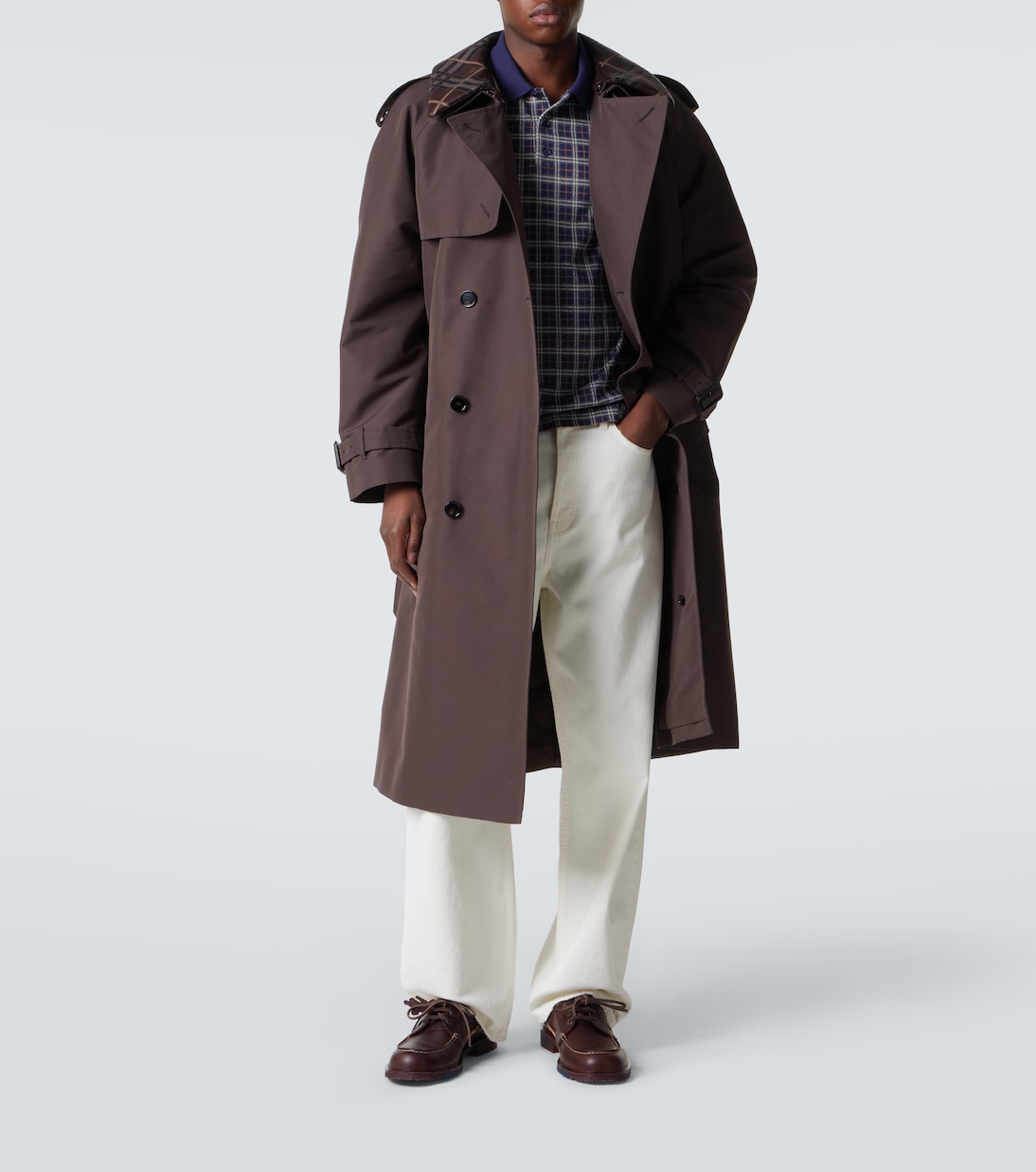 Leather boat shoes | Burberry