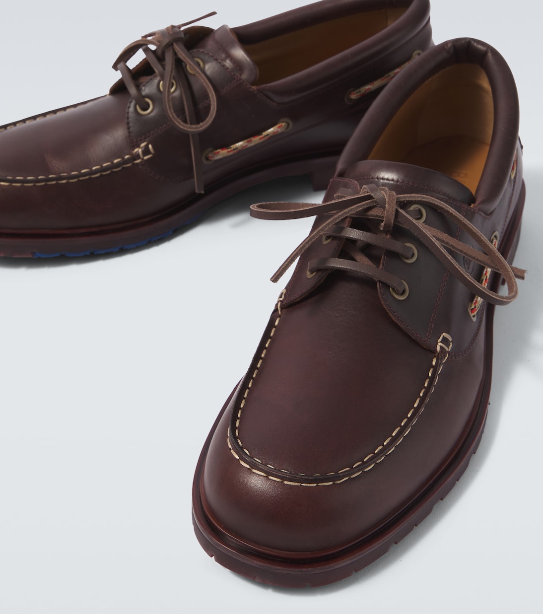 Leather boat shoes | Burberry