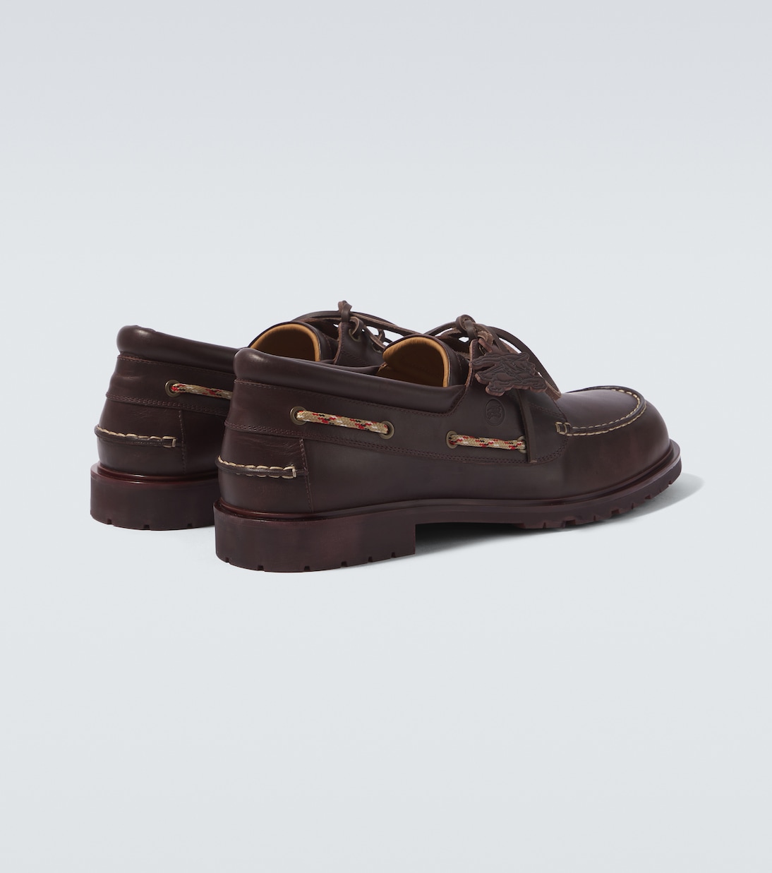 Leather boat shoes | Burberry