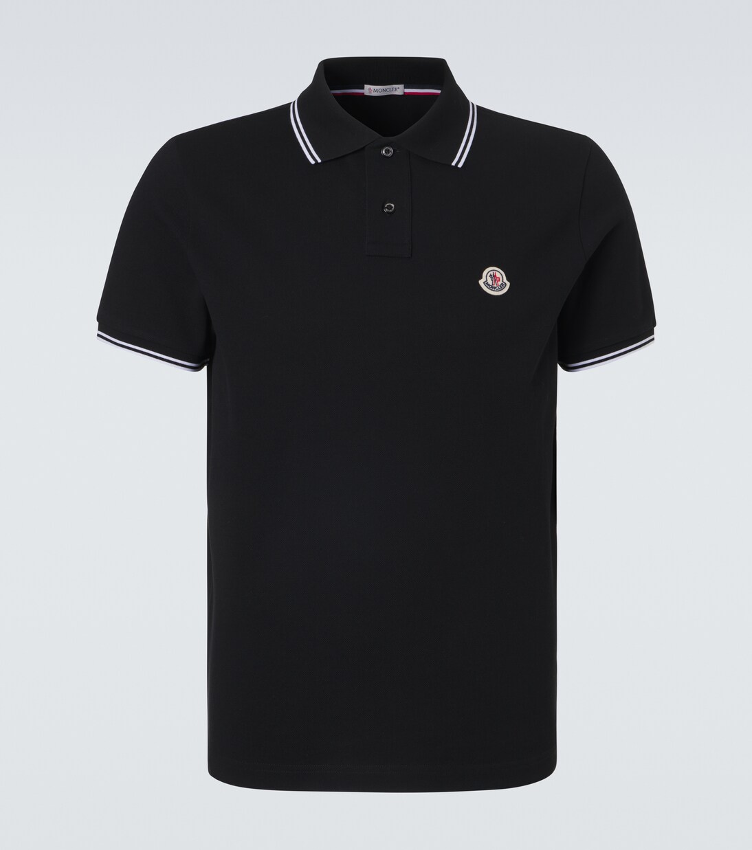 Polo de piqué de algodón con logo | Moncler