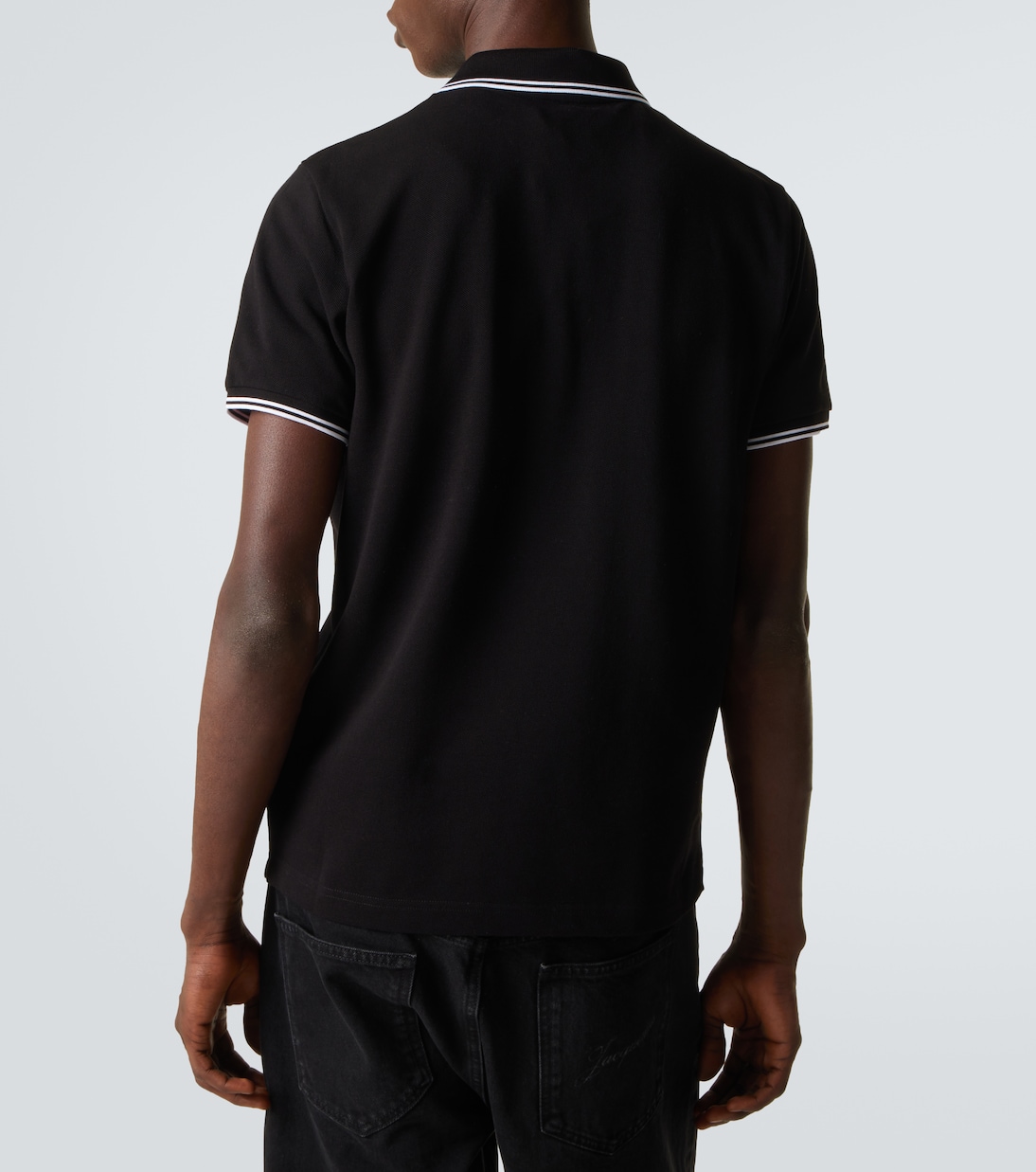 Polo de piqué de algodón con logo | Moncler