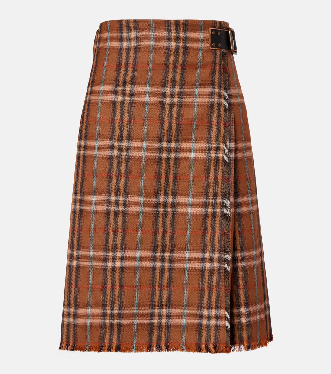 Burberry Check wool midi skirt | Burberry