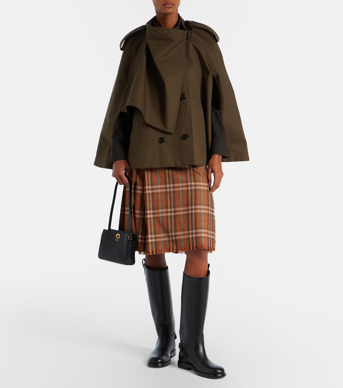 Burberry Check wool midi skirt | Burberry