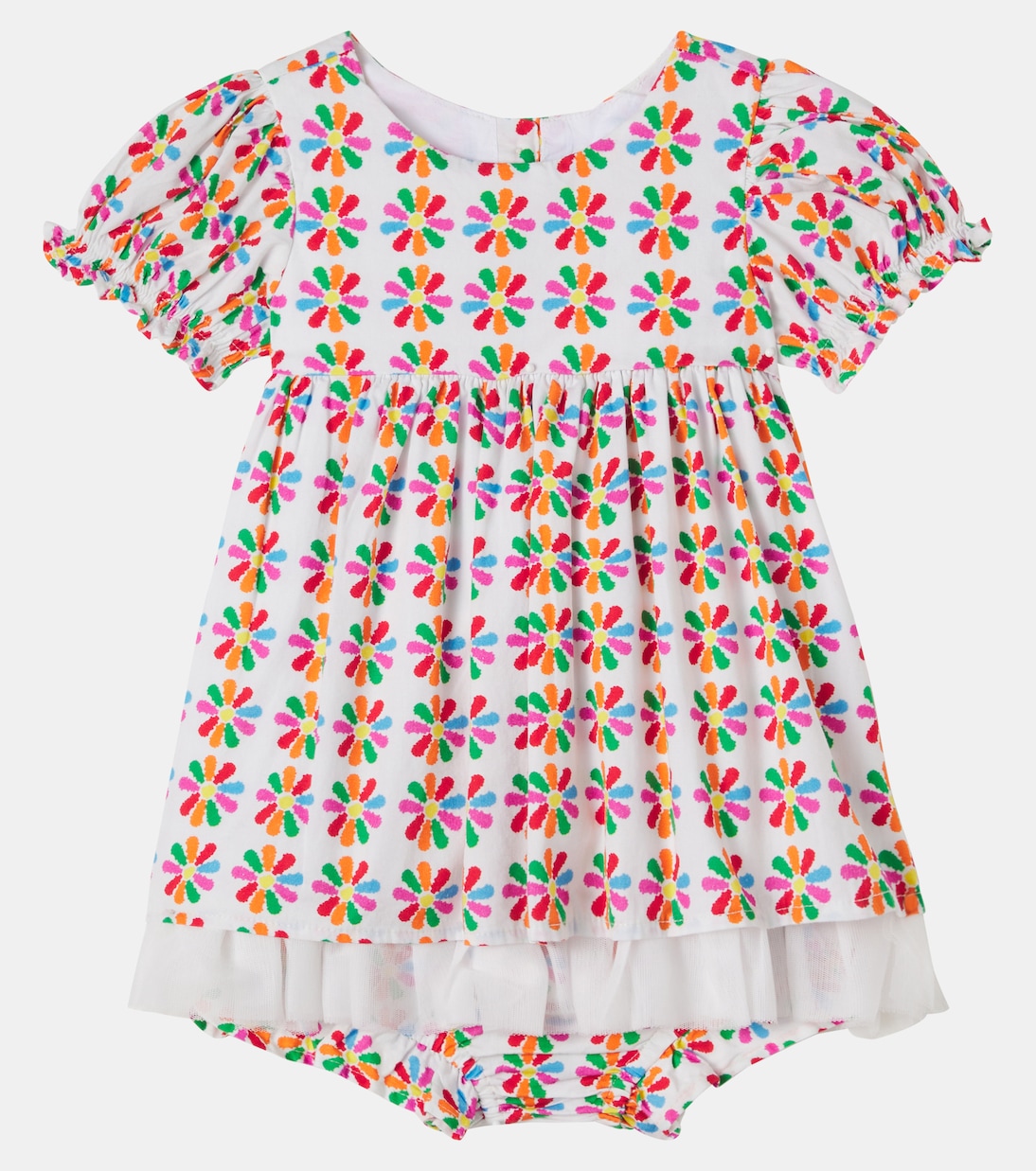 Bébé – Set robe et culotte bloomer en coton à fleurs | Fábula