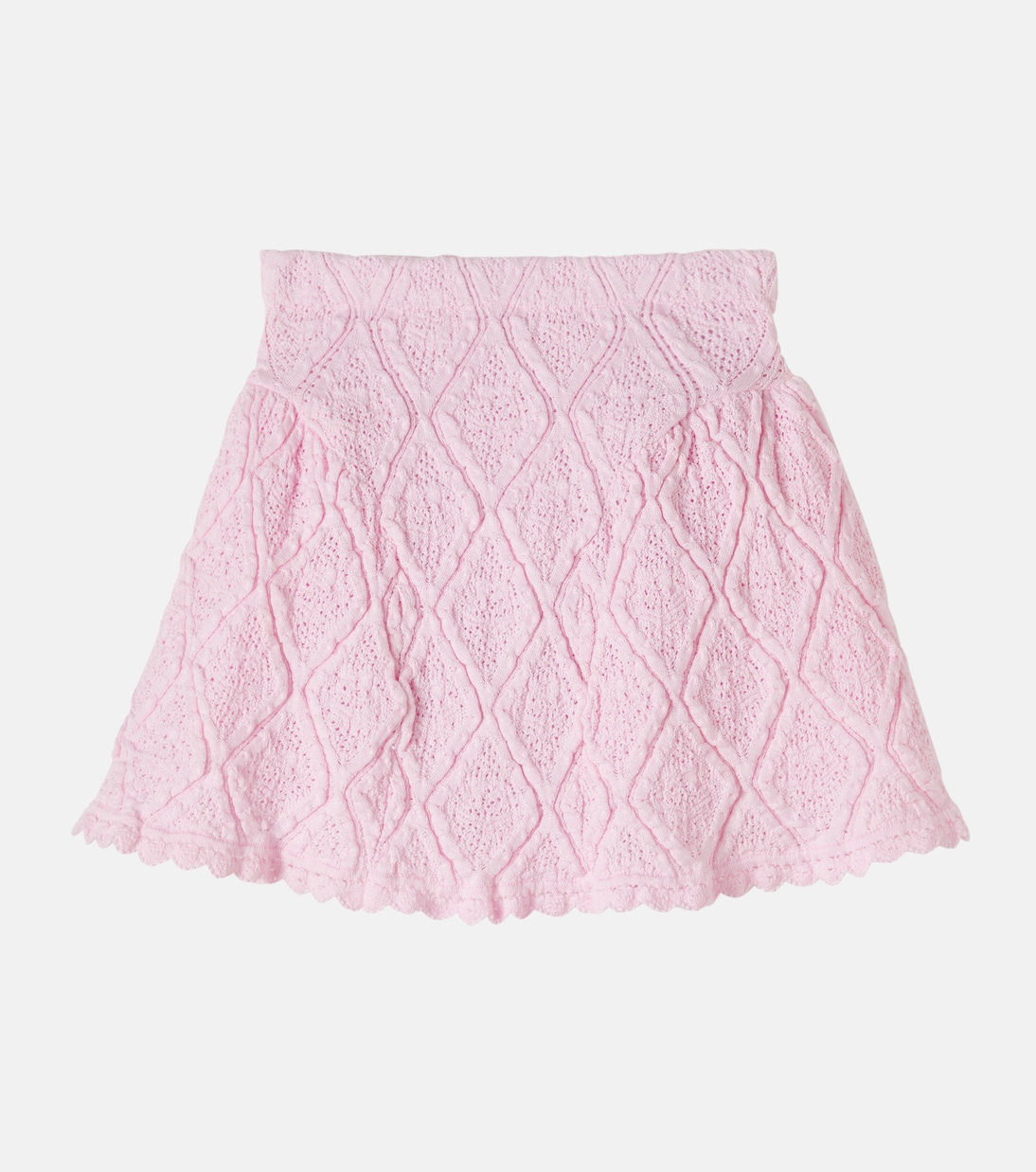 Pointelle cotton-blend skirt  | Self-Portrait Kids