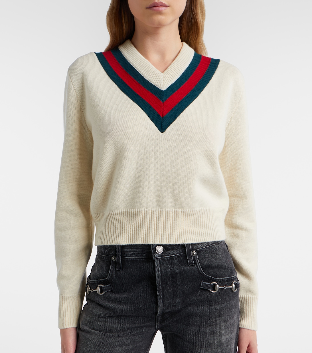 Web Stripe wool sweater | Gucci