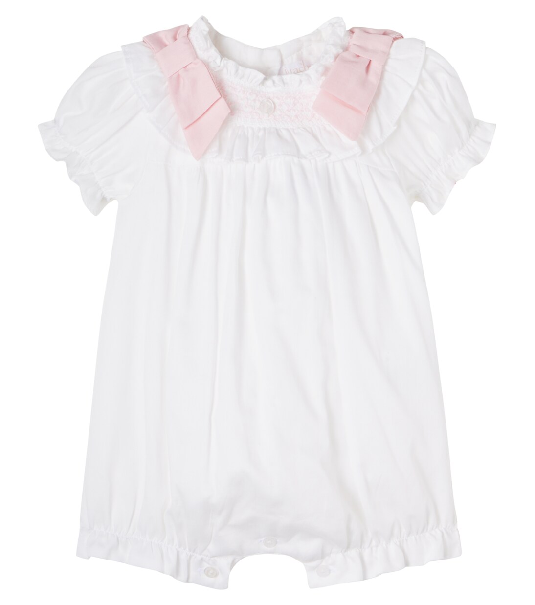 Baby bow-detail cotton playsuit | Patachou