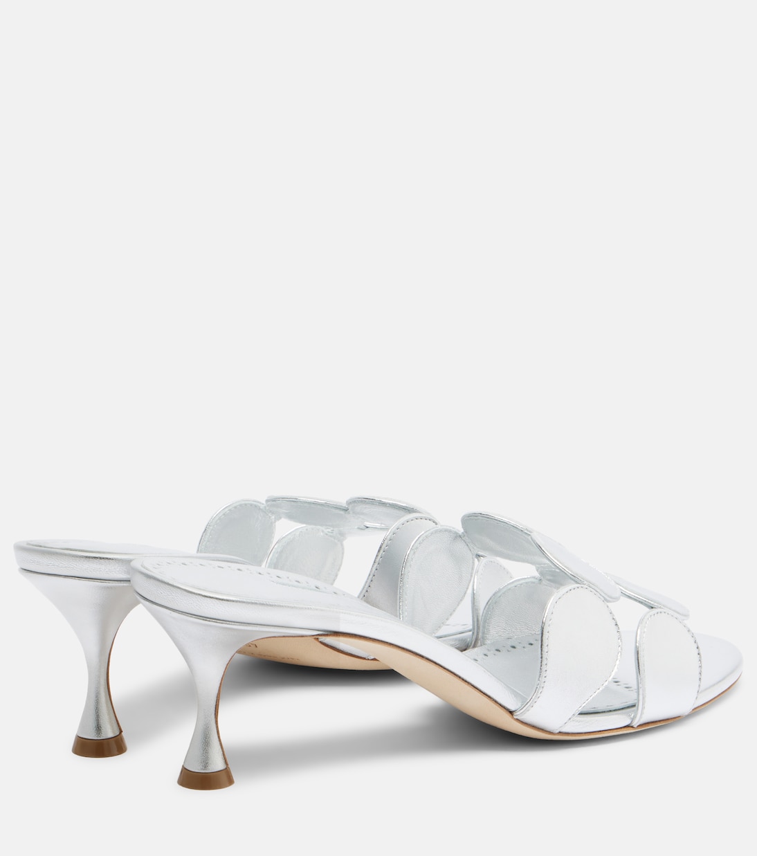 Haribalmu 50 metallic leather mules | Manolo Blahnik