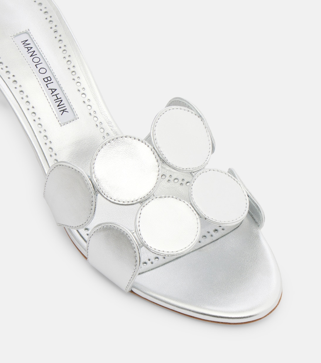 Haribalmu 50 metallic leather mules | Manolo Blahnik