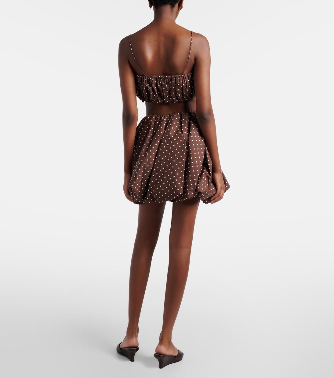 Minigonna in misto cotone a pois | Rotate