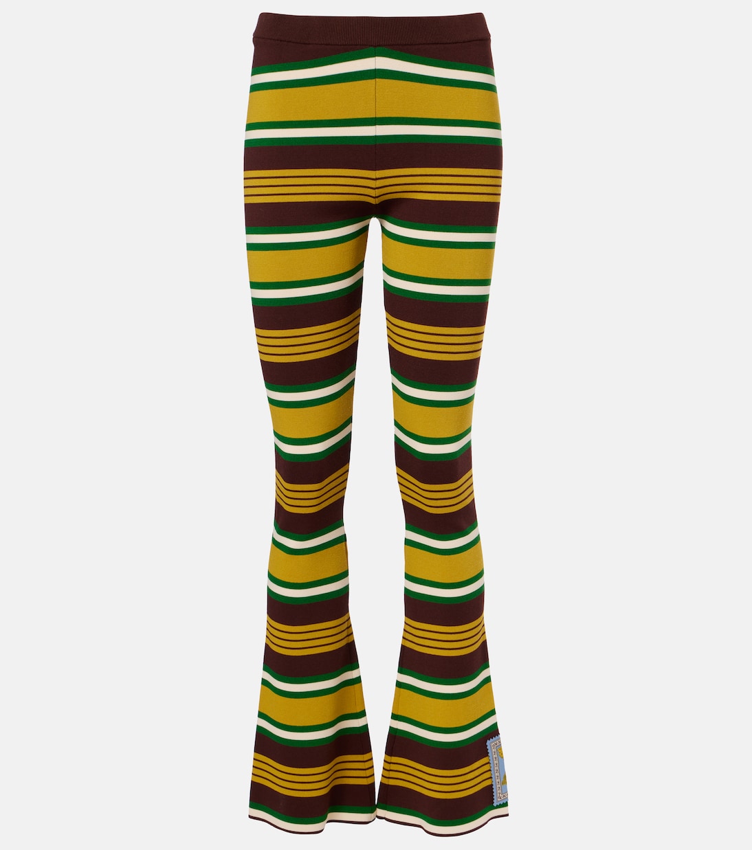 Clover knitted striped flared pants | Alémais