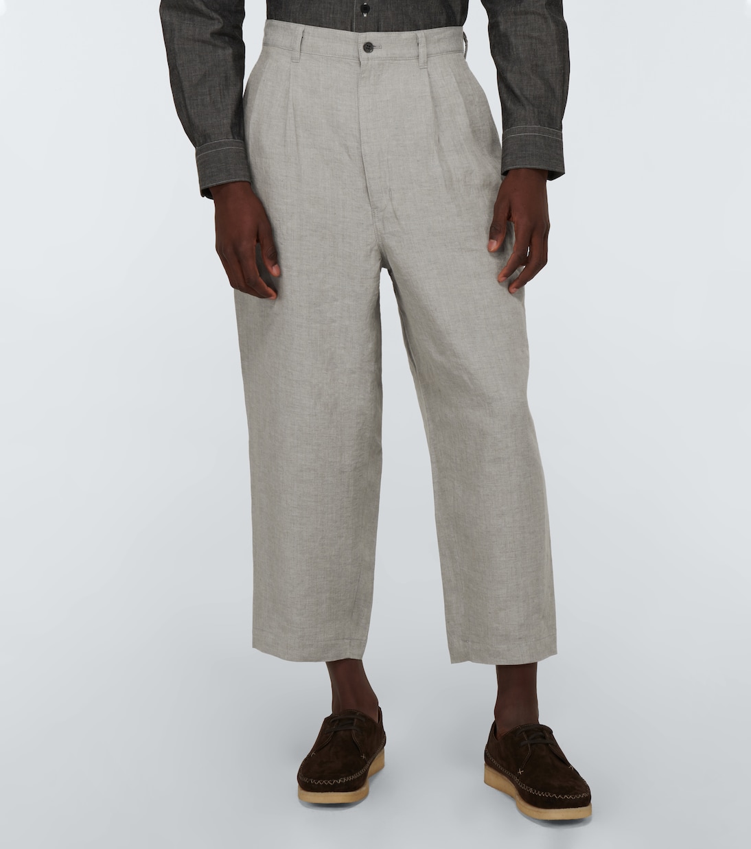 Cropped linen chambray pants | Comme des Garçons Homme