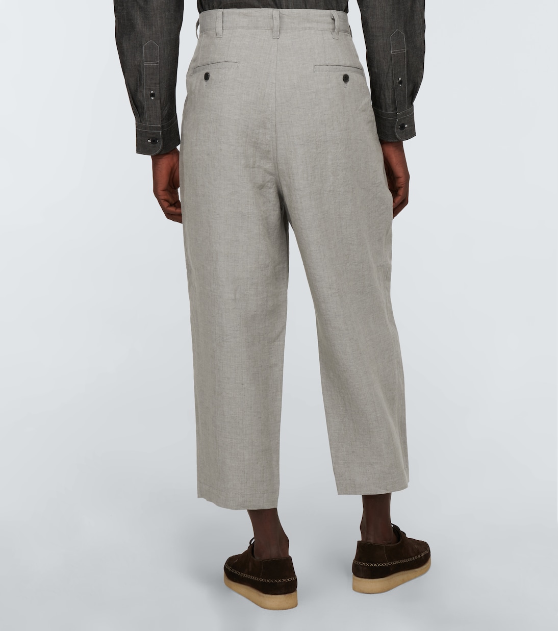 Cropped linen chambray pants | Comme des Garçons Homme