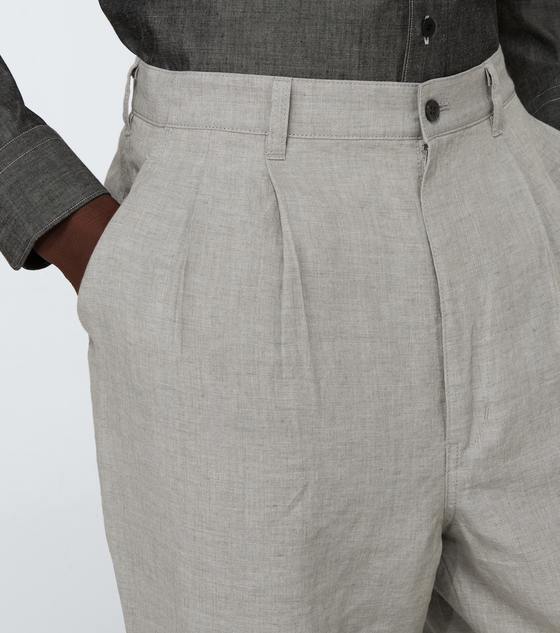 Cropped linen chambray pants | Comme des Garçons Homme
