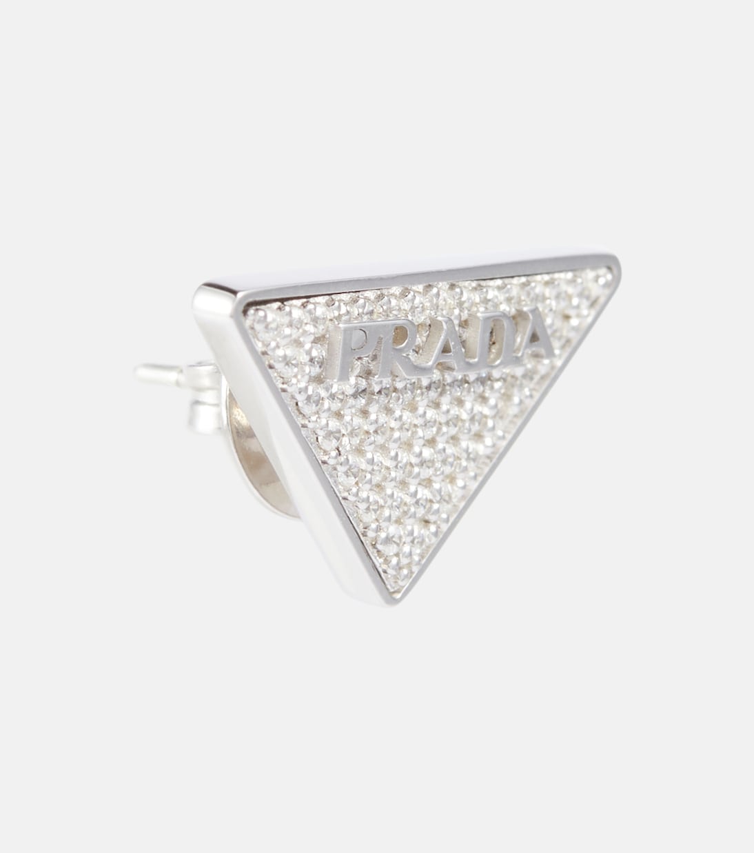Orecchini in argento con zirconi | Prada