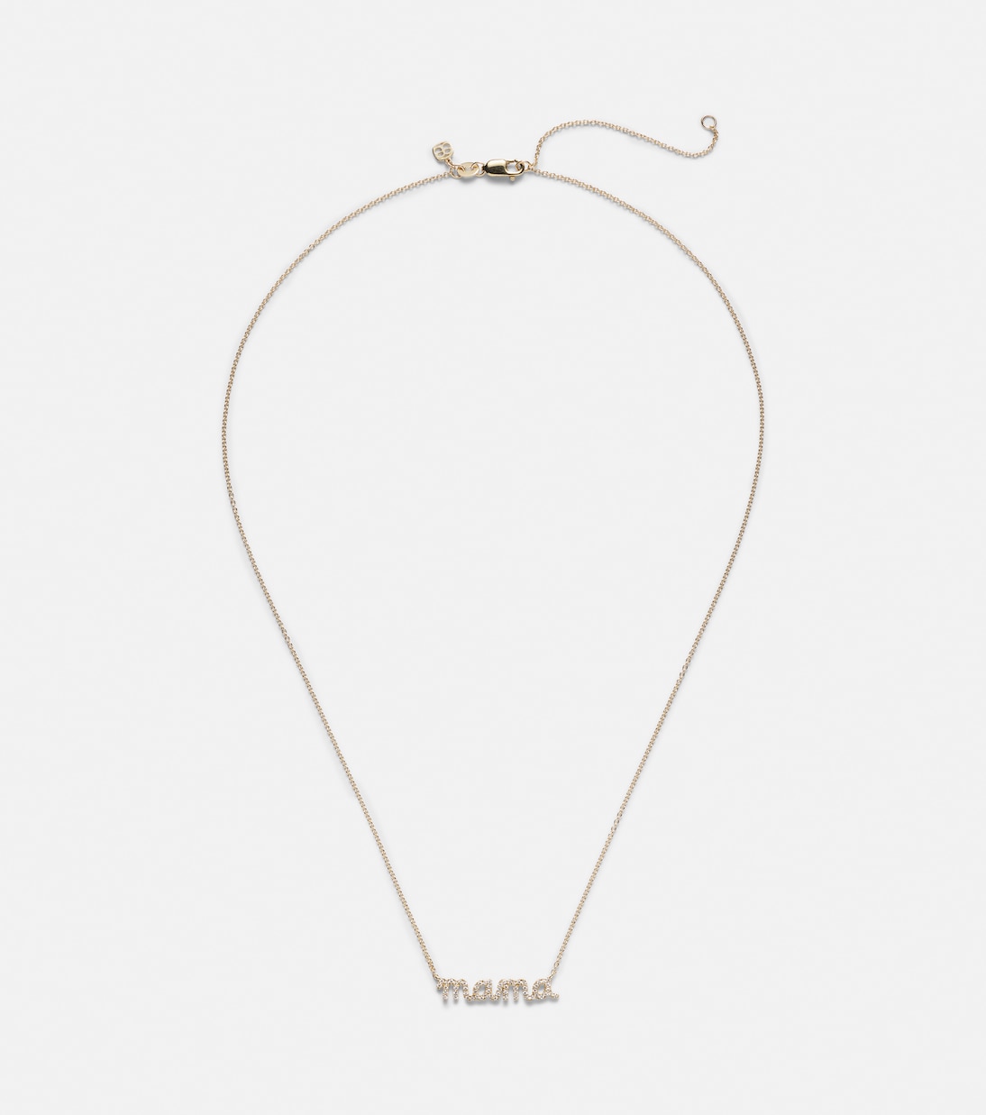 Collana in oro giallo 14kt con diamanti, design moderno per giovani