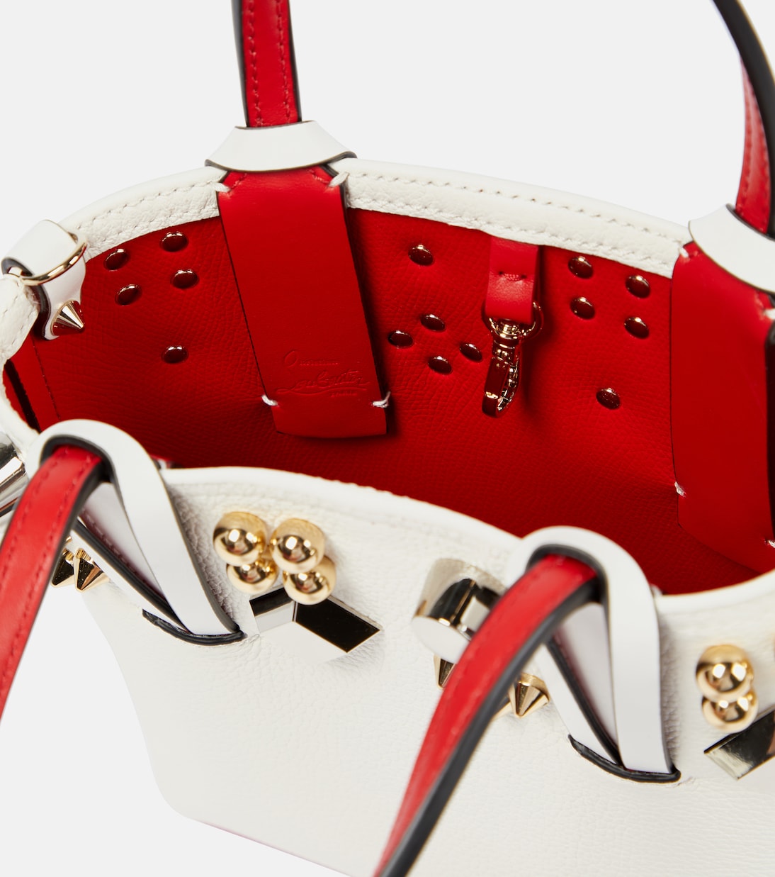 Cabata Mini embellished leather tote | Christian Louboutin