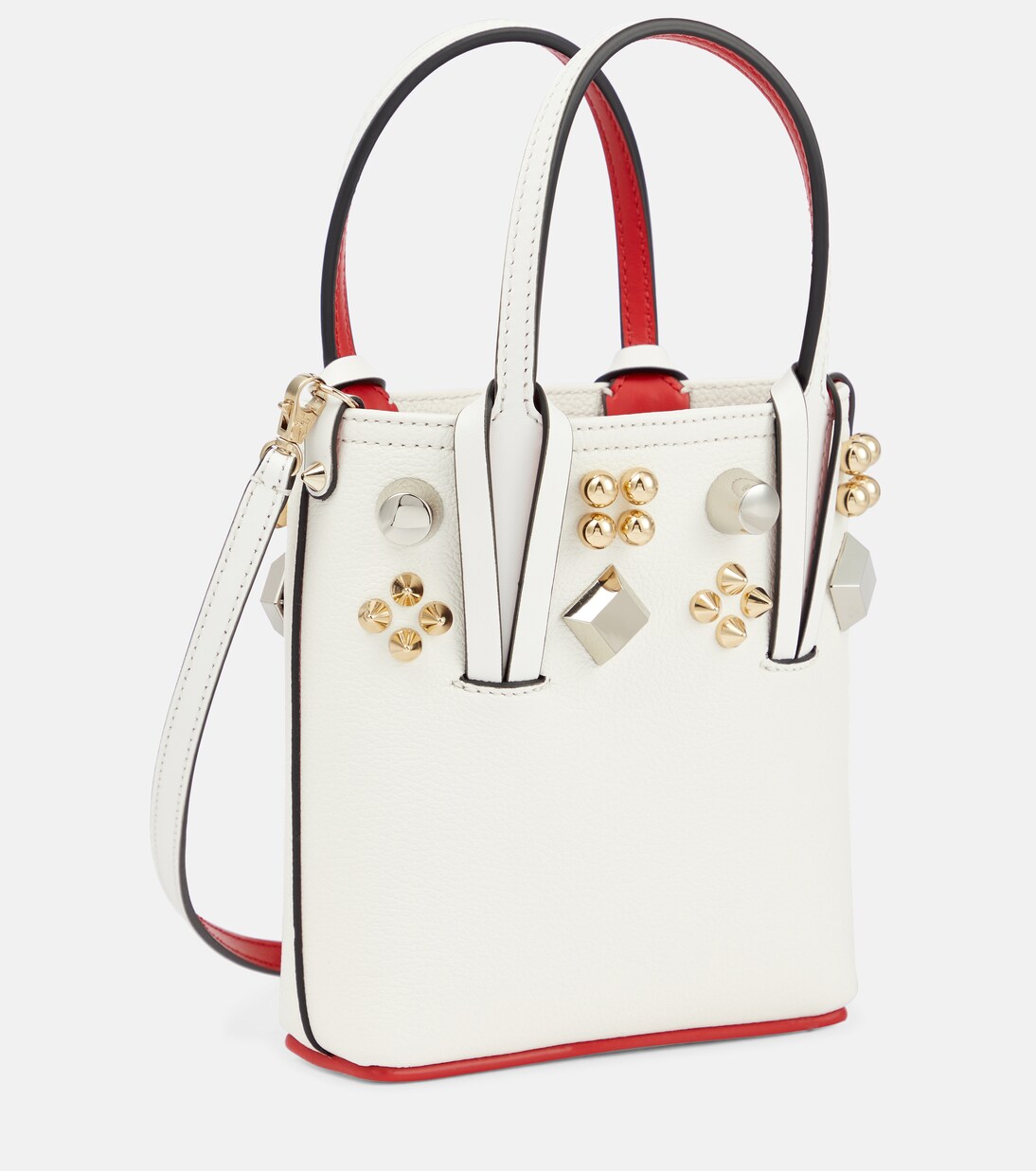 Cabata Mini embellished leather tote | Christian Louboutin