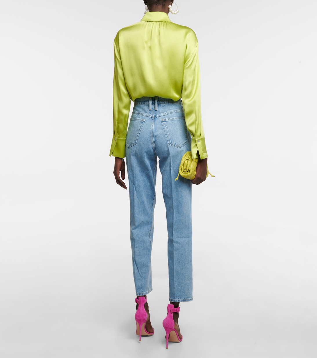 Jeans rectos High 'n' Tight de tiro alto | Frame