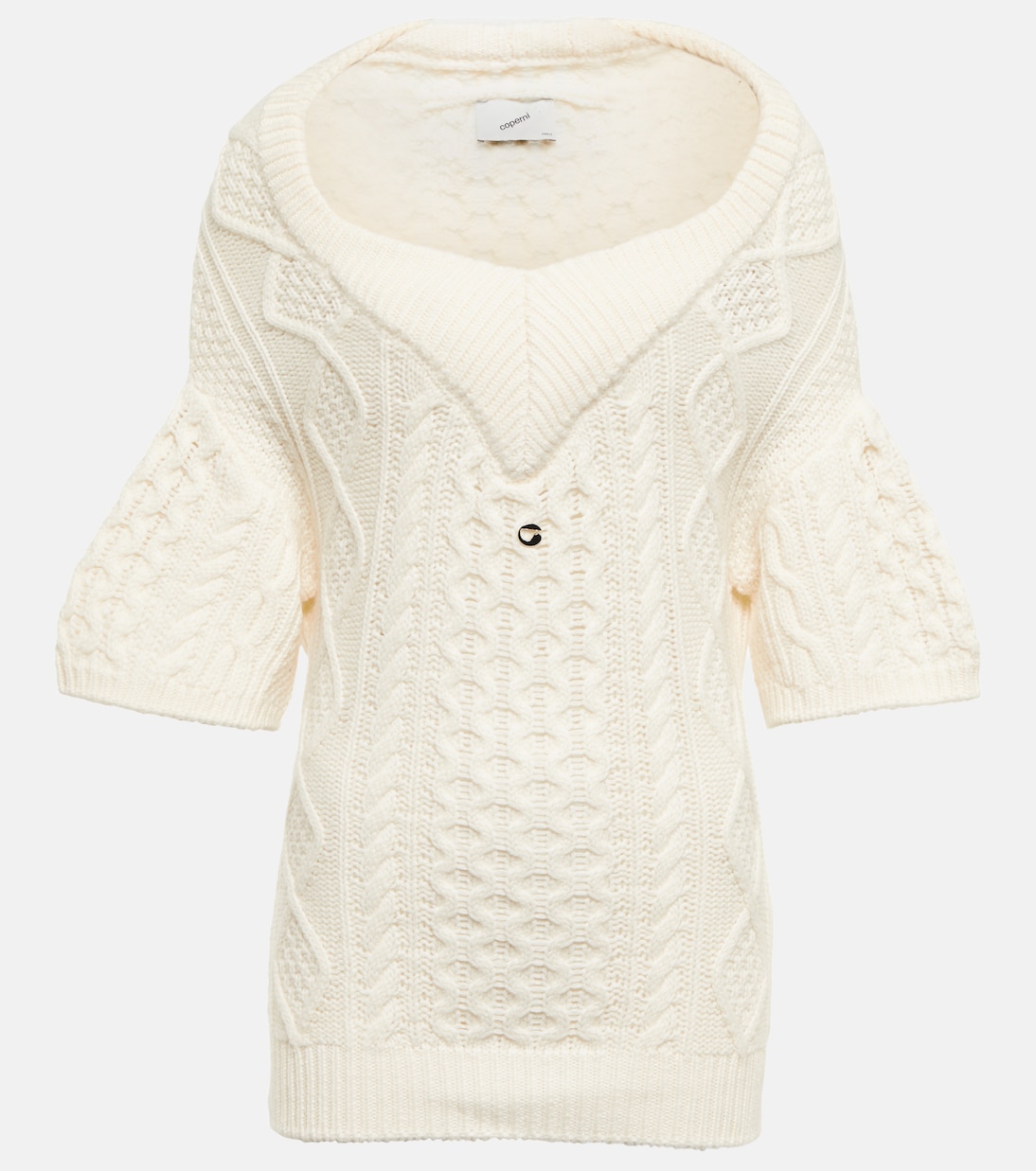 Top de punto trenzado de lana | Coperni