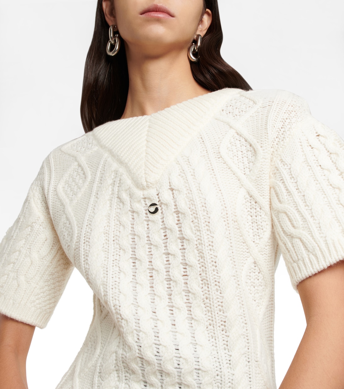 Top de punto trenzado de lana | Coperni