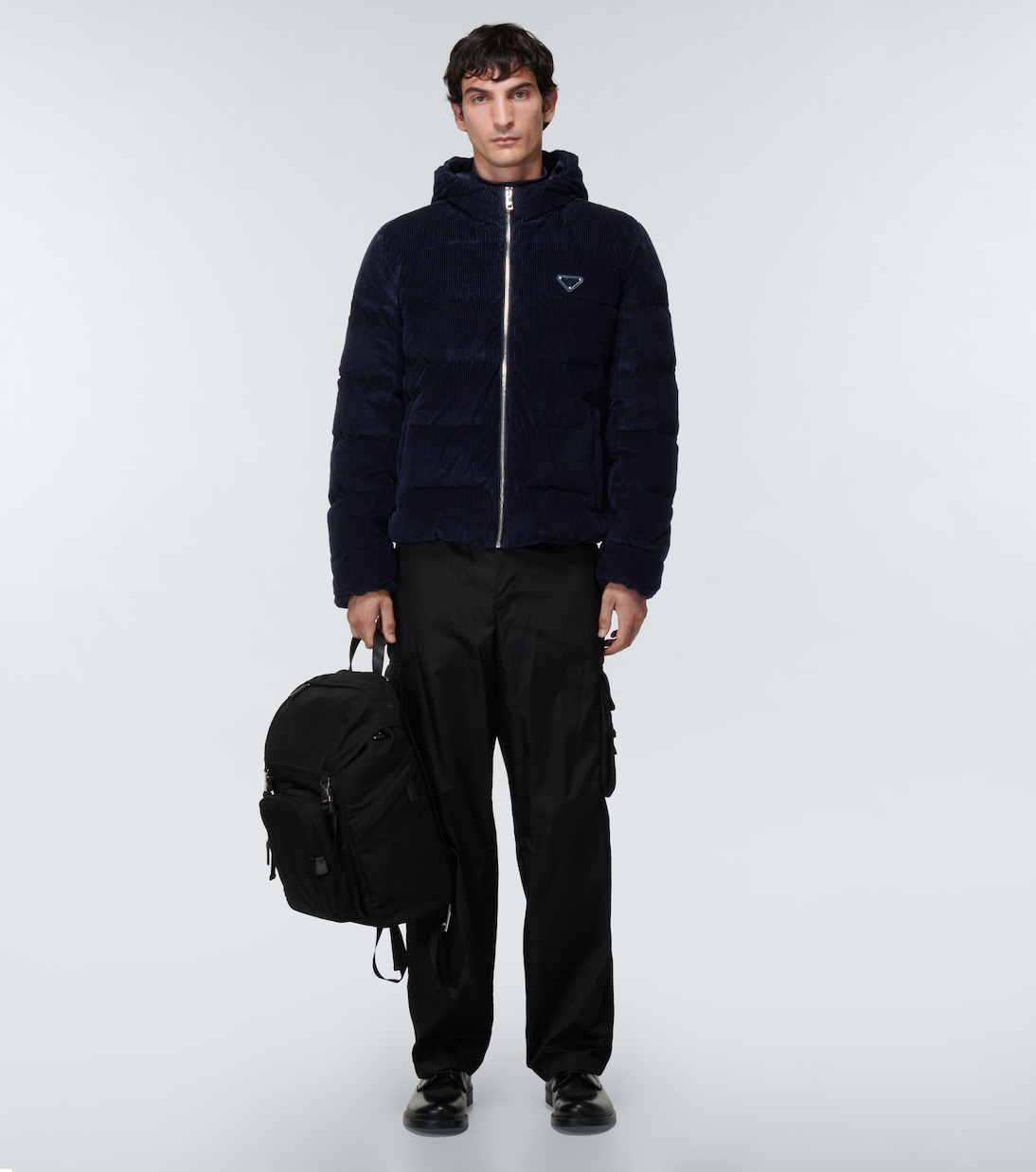 Daunenjacke aus Baumwoll-Cord | Prada
