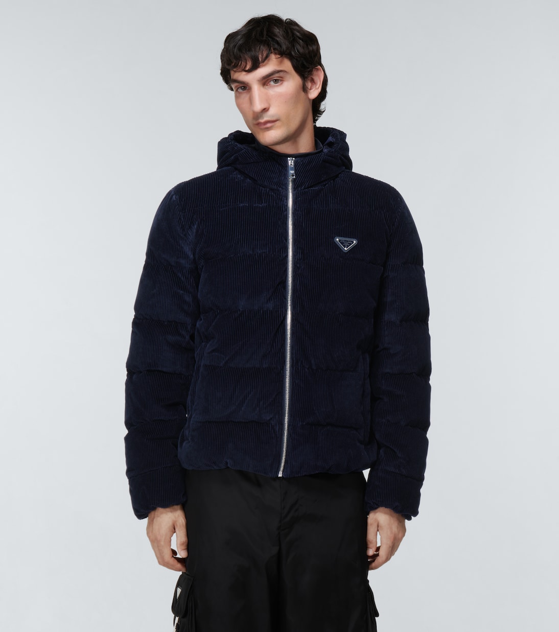 Daunenjacke aus Baumwoll-Cord | Prada