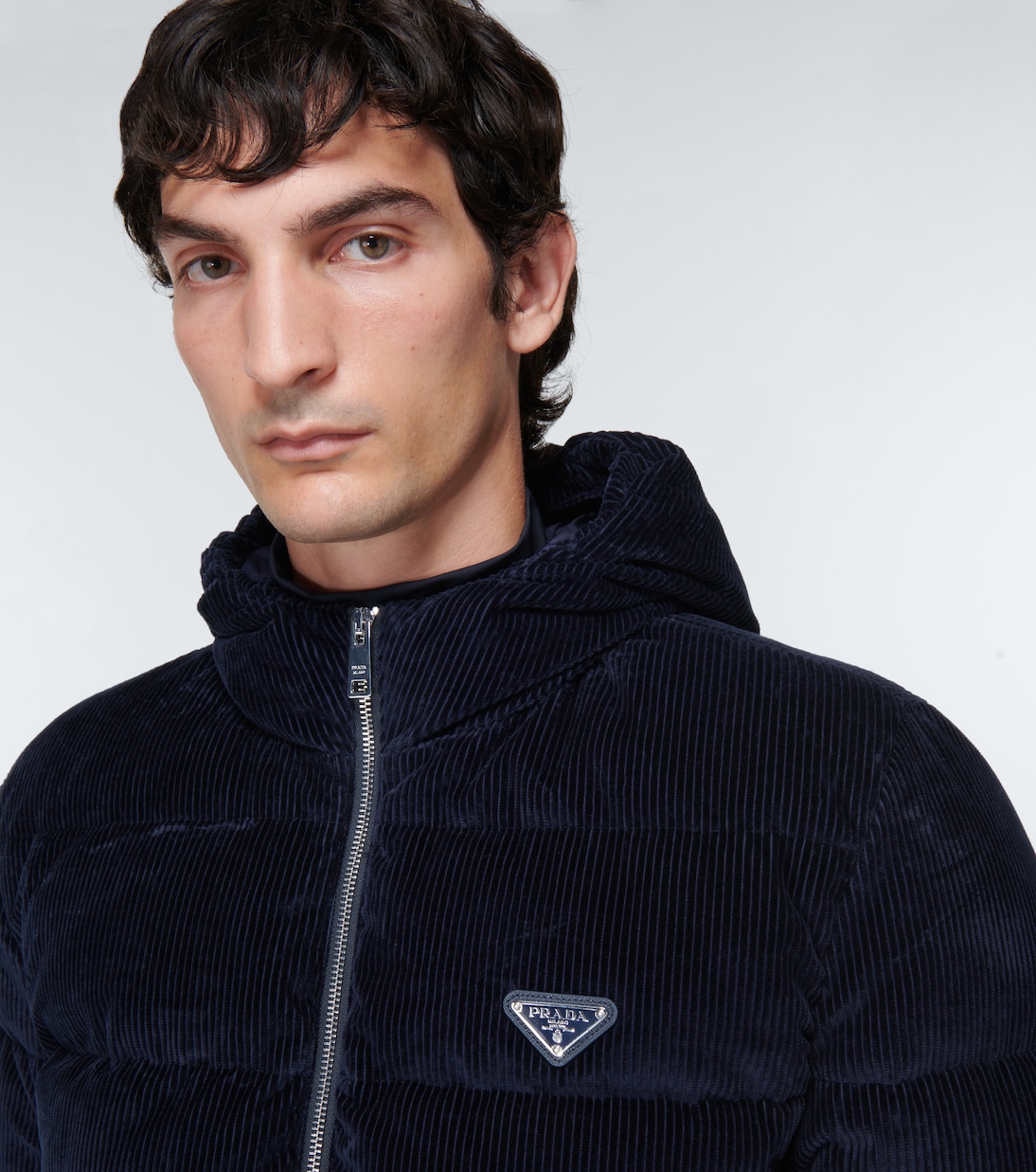 Daunenjacke aus Baumwoll-Cord | Prada