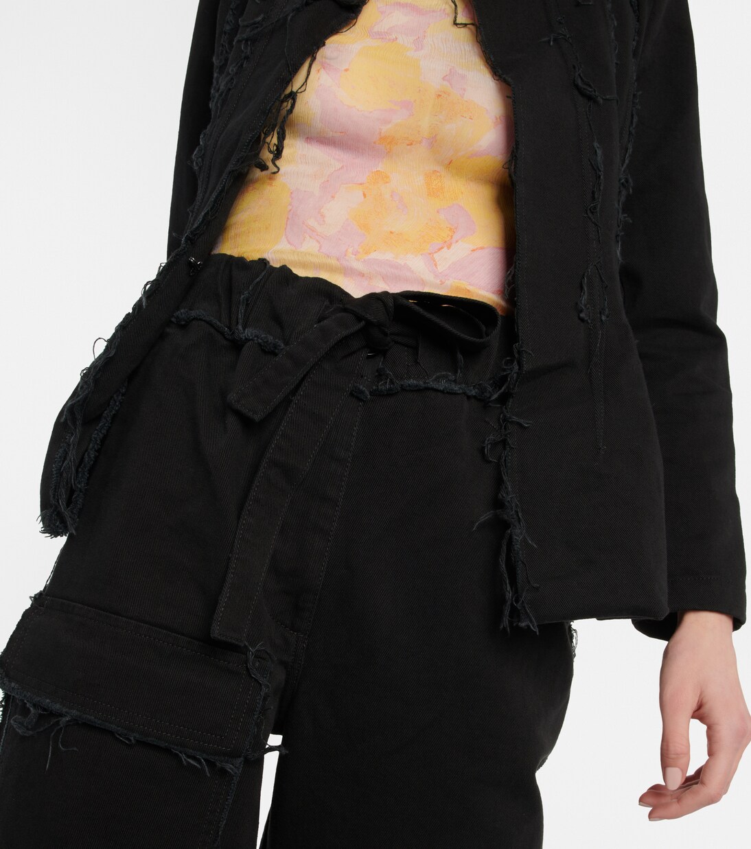 Distressed high-rise wide-leg jeans | Dries Van Noten