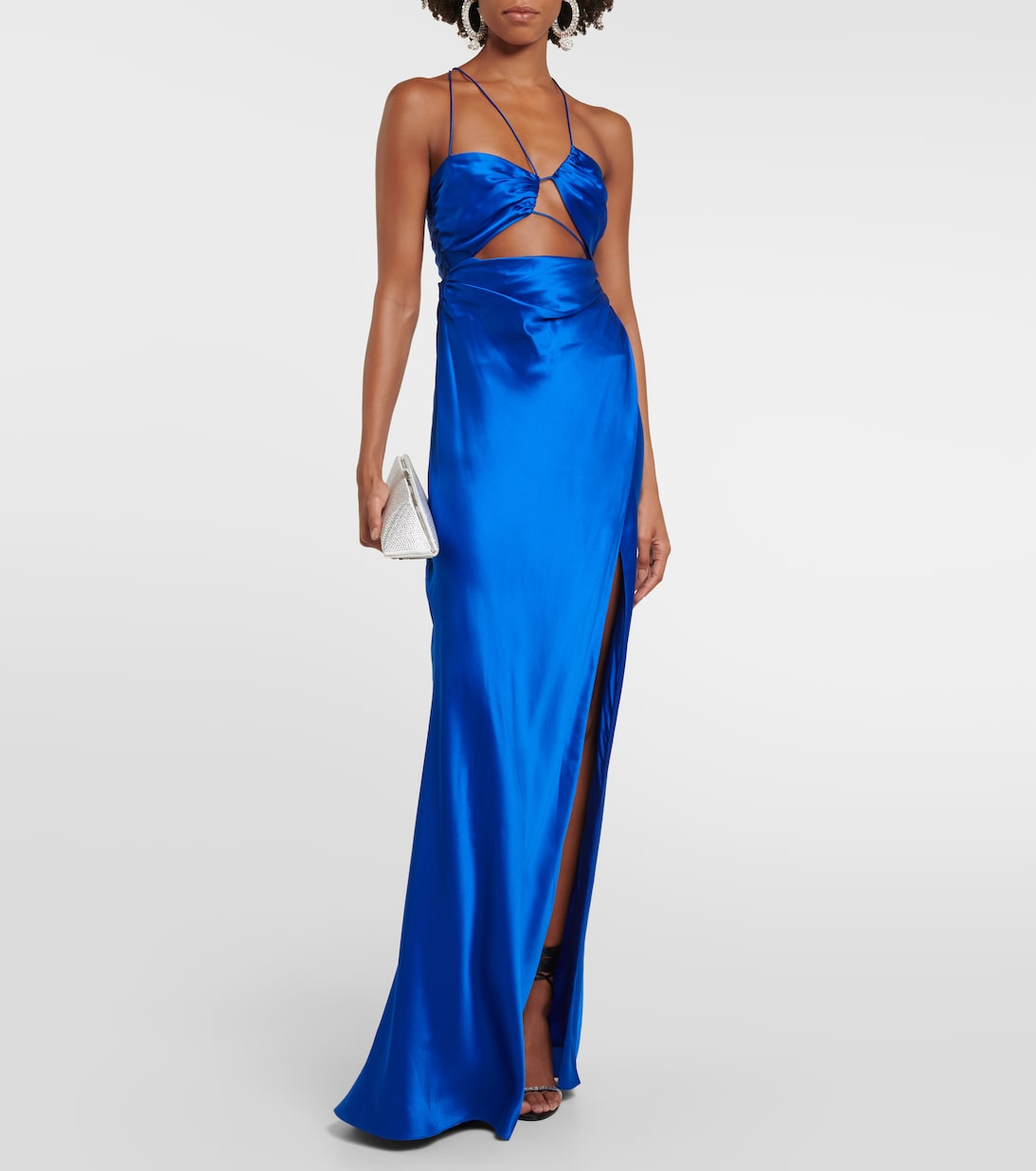 Asymmetrical cutout silk gown | The Sei