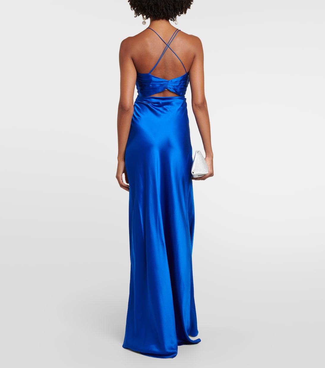 Asymmetrical cutout silk gown | The Sei