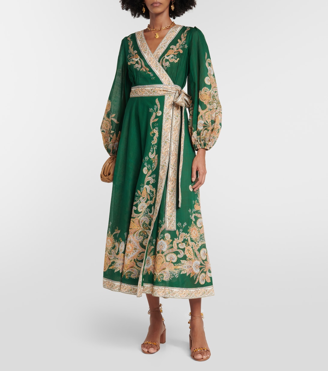 Bedrucktes Midikleid Devi aus Baumwolle | Zimmermann